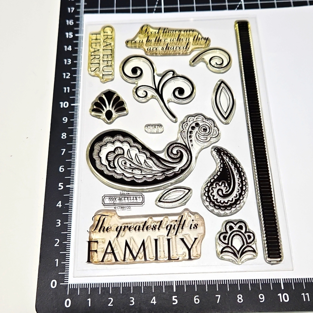 Grateful Hearts CTMH clear cling stamp set my Acrylix